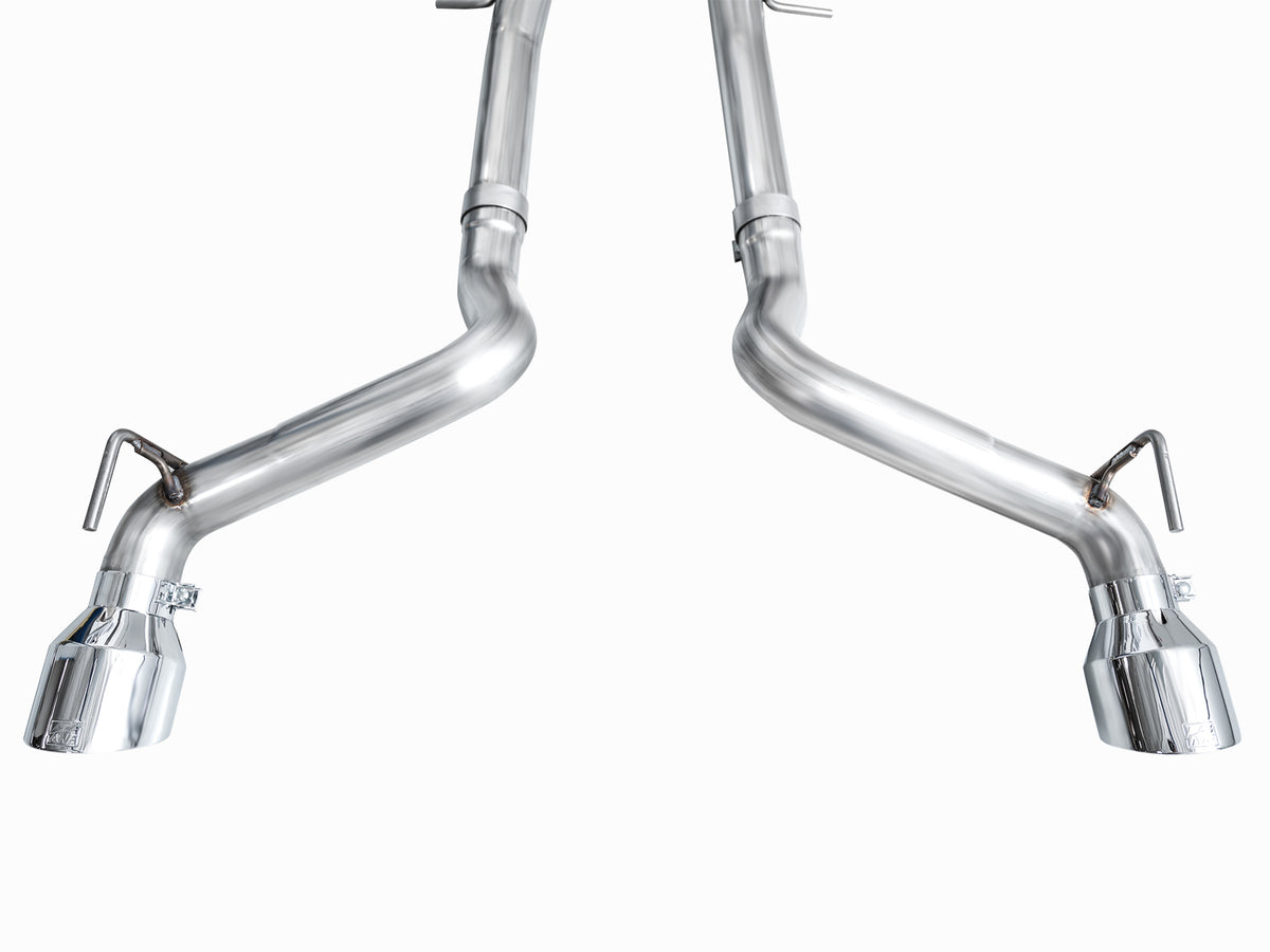 AWE Track Edition Exhaust for Nissan Z - 5” Chrome Silver Tips