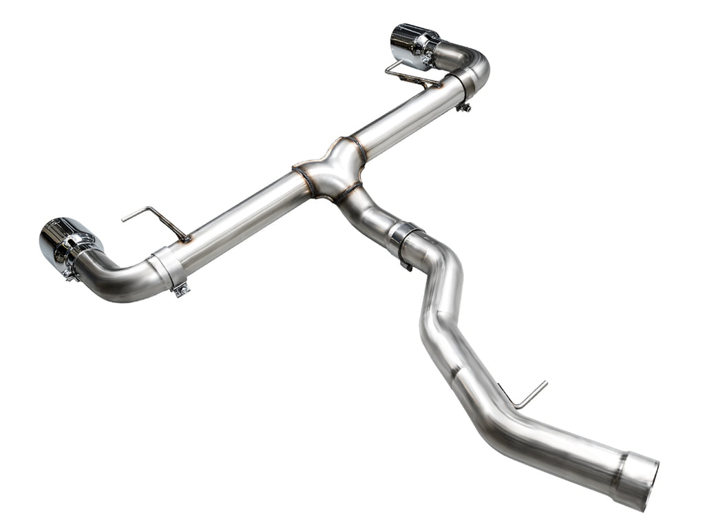 AWE Track Edition Axleback Exhaust for BMW G2X 330i/430i - 4.5” Chrome Silver Tips