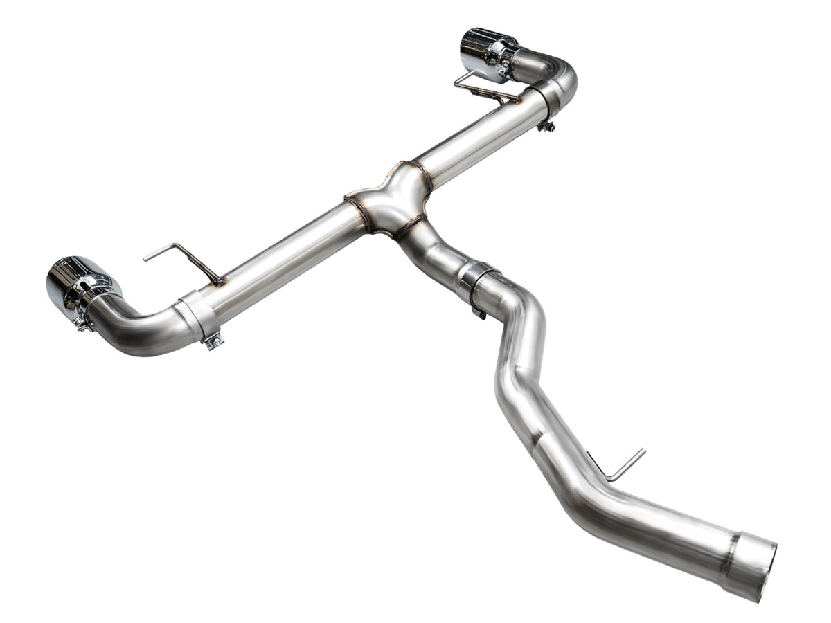 AWE Track Edition Axleback Exhaust for BMW G2X 330i/430i - 4.5” Chrome Silver Tips
