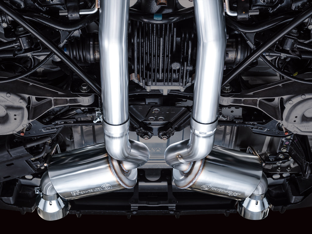 AWE Touring Edition Exhaust for Nissan Z - 5” Chrome Silver Tips