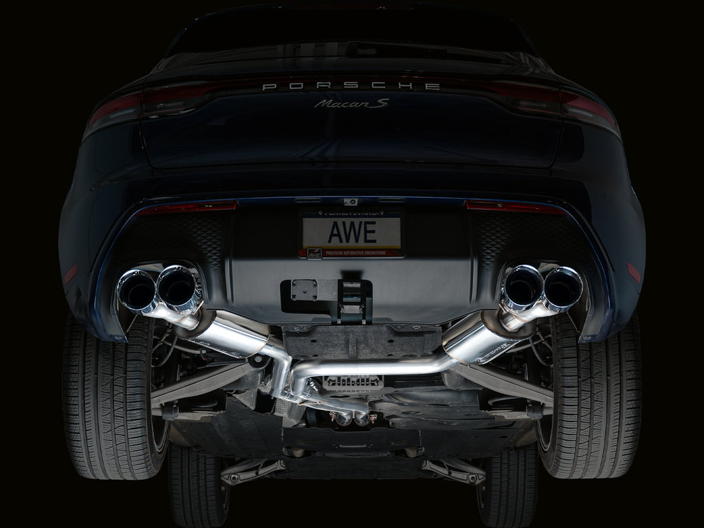AWE Touring Edition Catback Exhaust for '22+ Porsche Macan 2.9TT - Chrome Silver Tips