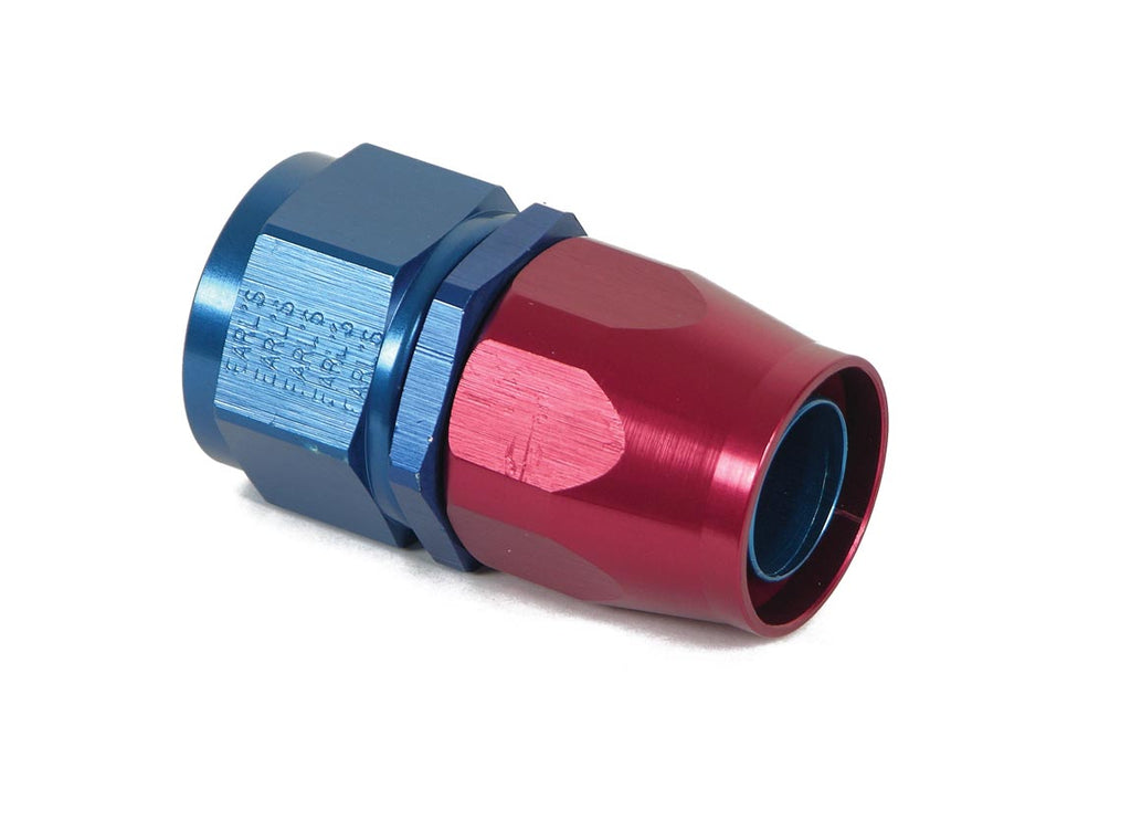 Earls Straight Swivel-Seal® Hose End AN -16 - Red/Blue