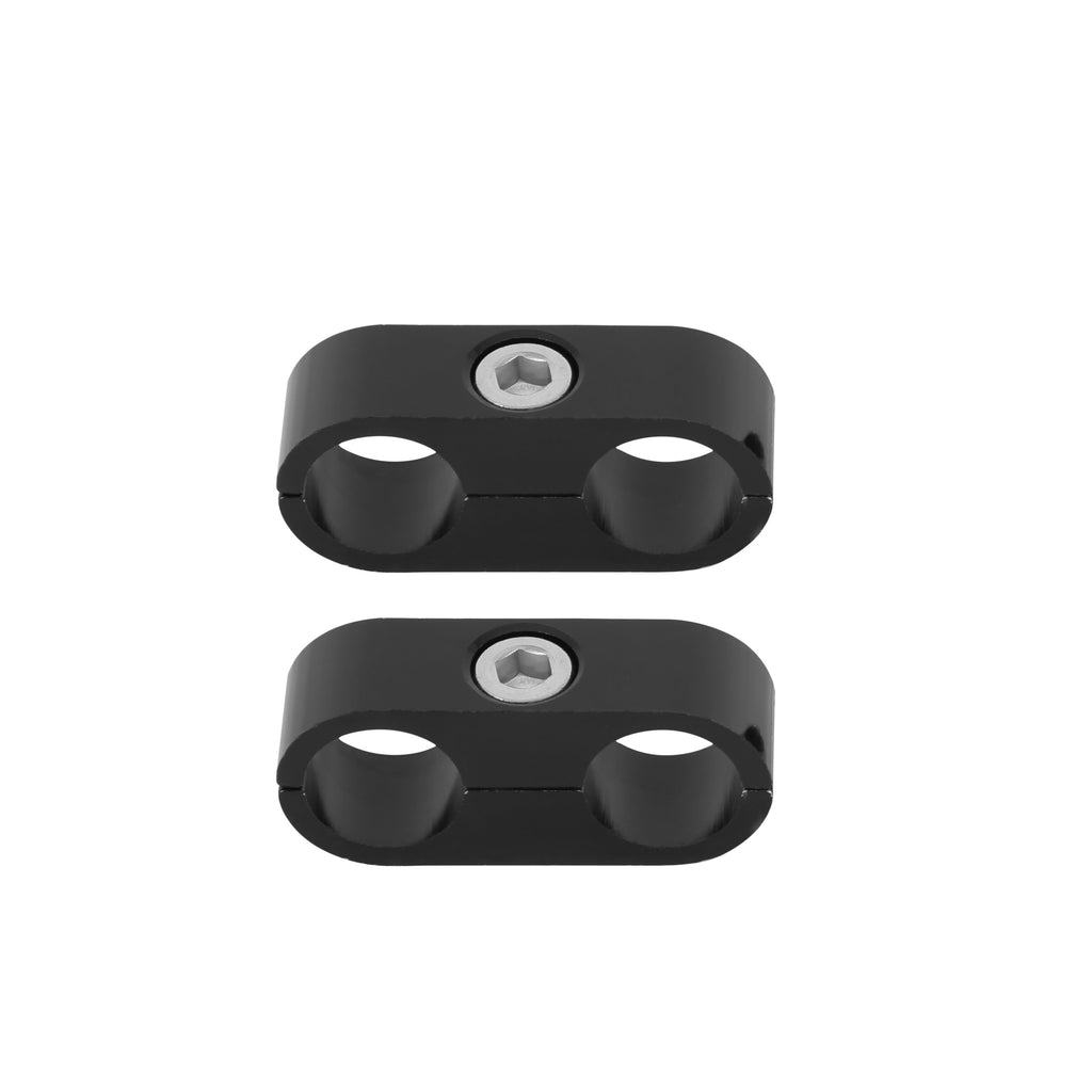 Hose & Tubing Separator, 9/16", Package Of 2, Black Anodized