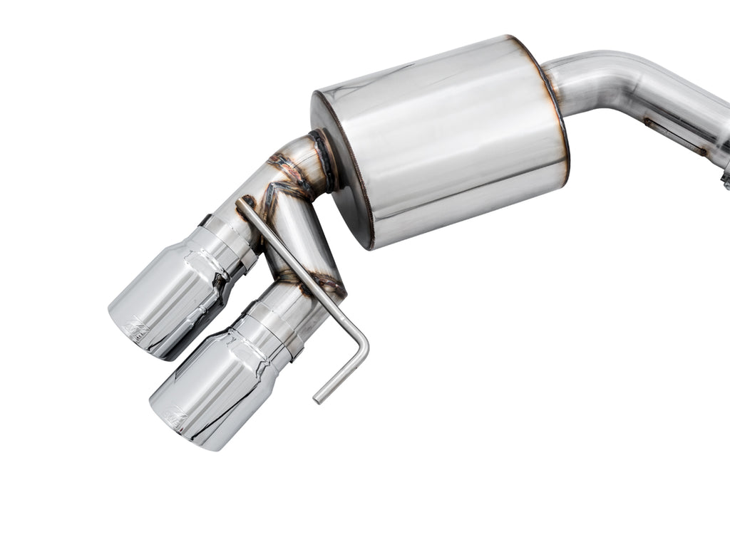 AWE Touring Edition Cat-back Exhaust for the '18-'23 S550 Mustang GT - Quad Chrome Silver Tips