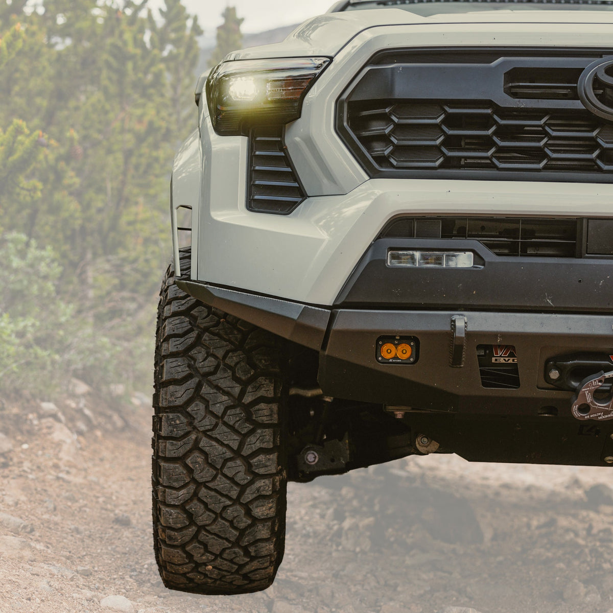 Tacoma Lo-Pro Bumper High Clearance Additions/ 4th Gen / 2024+ / Raw (manufacturer reference photo)