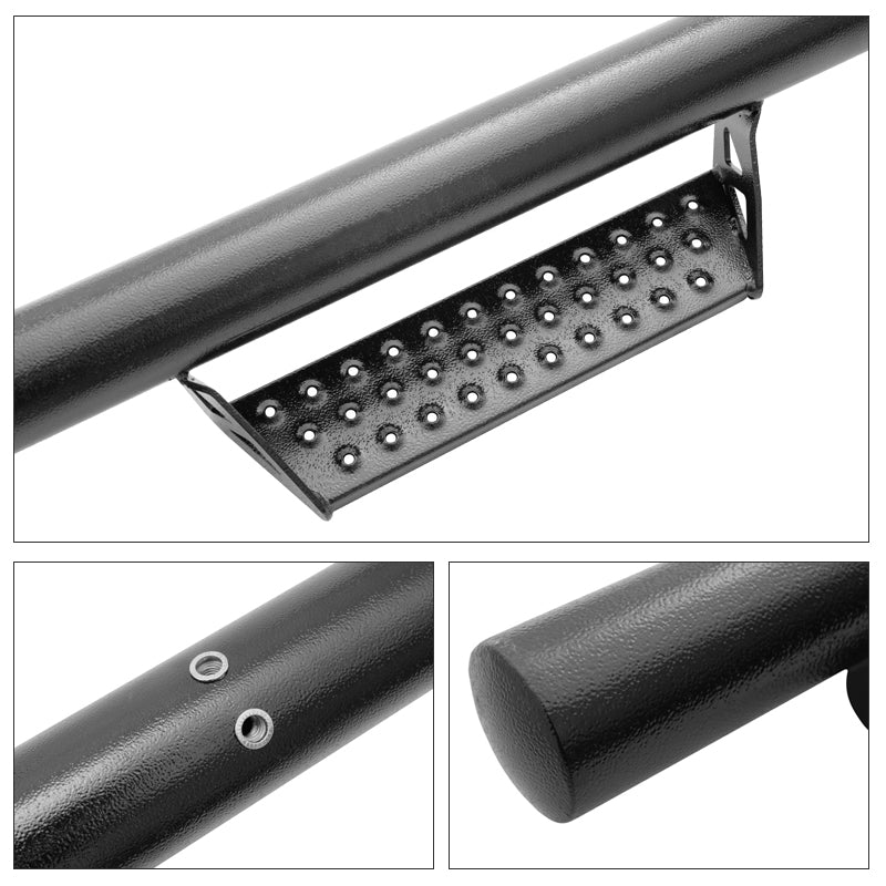 2007-2018 Jeep Wrangler 4Dr BCT Style Black Running Boards Side Steps