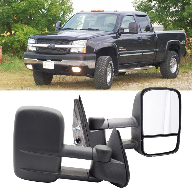 1999-2007 Chevy Silverado GMC Sierra Side View Towing Mirror Manual