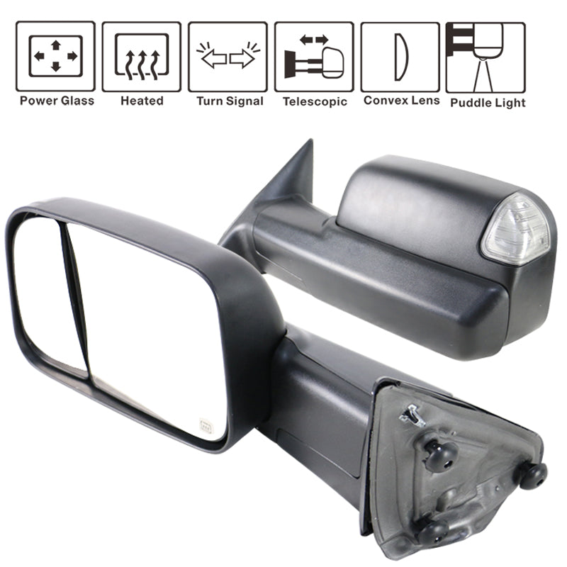2009-2012Â Ram Telescoping Heatedddle Light Signals Tow Mirror
