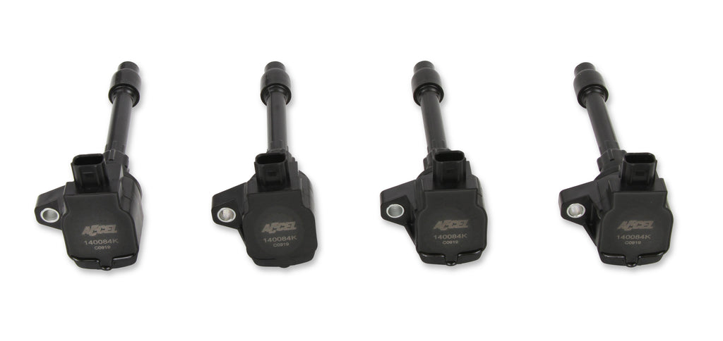Ignition Coils - Honda 2.0L, 2.0L Turbo/ 1.5L 4-cylinder, Black, 4-Pack - Fits 2016 - 2020 Honda Civic 2.0L, 2.0L Turbo and 2015 - 2019 Honda Fit 1.5L, 4-cylinder engines.