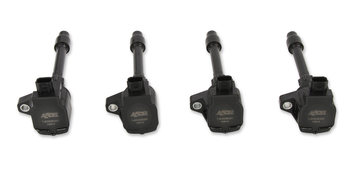 Ignition Coils - Honda 2.0L, 2.0L Turbo/ 1.5L 4-cylinder, Black, 4-Pack - Fits 2016 - 2020 Honda Civic 2.0L, 2.0L Turbo and 2015 - 2019 Honda Fit 1.5L, 4-cylinder engines.