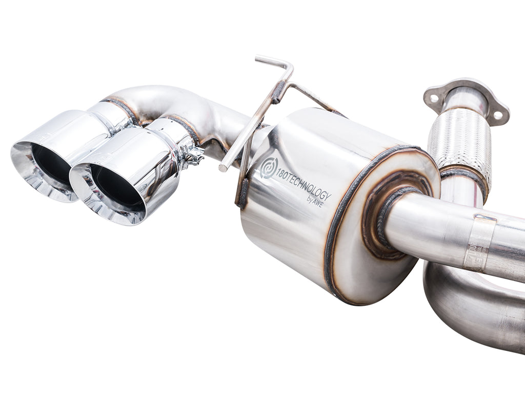 AWE Touring Edition Exhaust for C8 Corvette - 4.5" Chrome Silver Tips