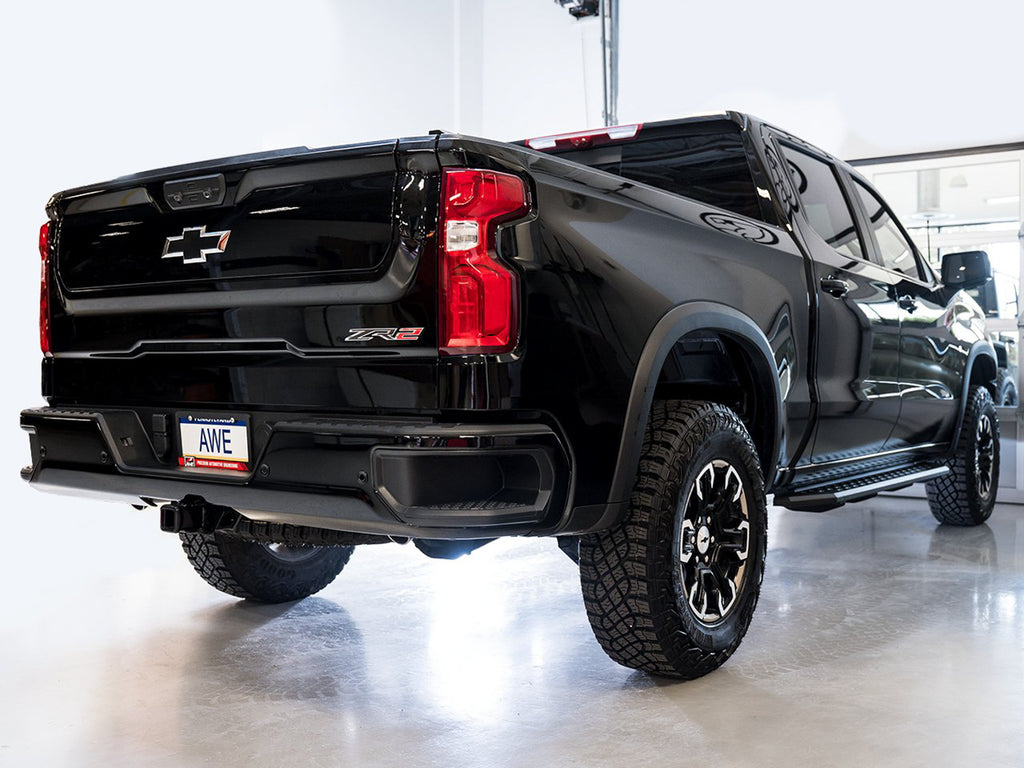 AWE 0FG Catback Exhaust for Silverado ZR2/Sierra AT4X - Dual Bashguard