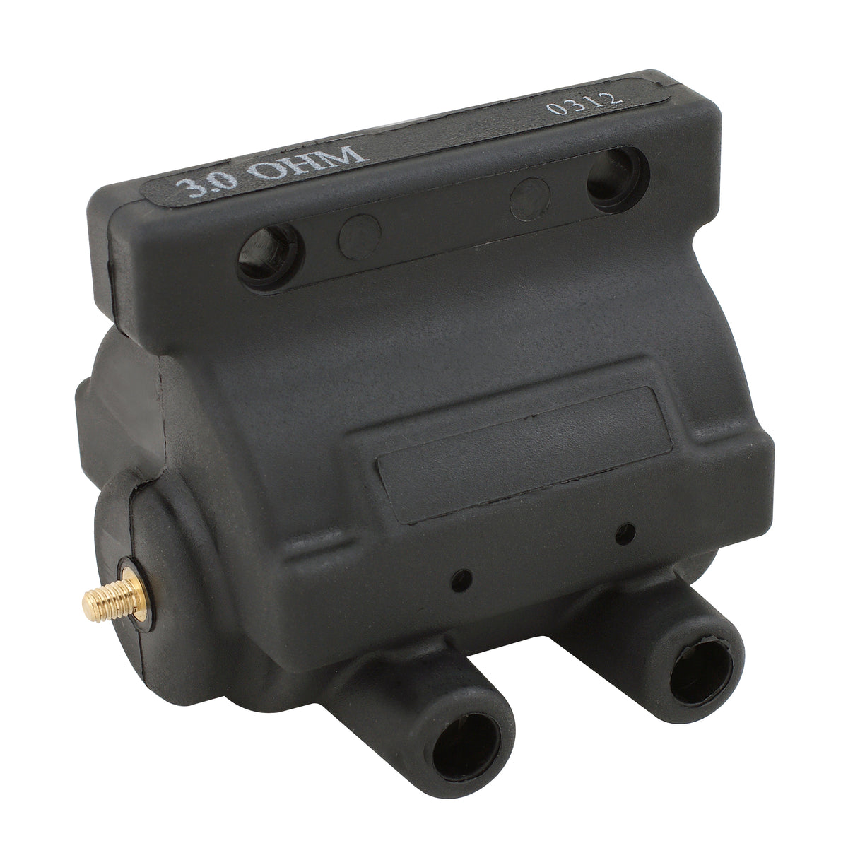 Ignition Coil - Power Pulse - 3 Ohm - Black - This Power Pulse motorcycle ignition coil is rated at 3 Ohms.