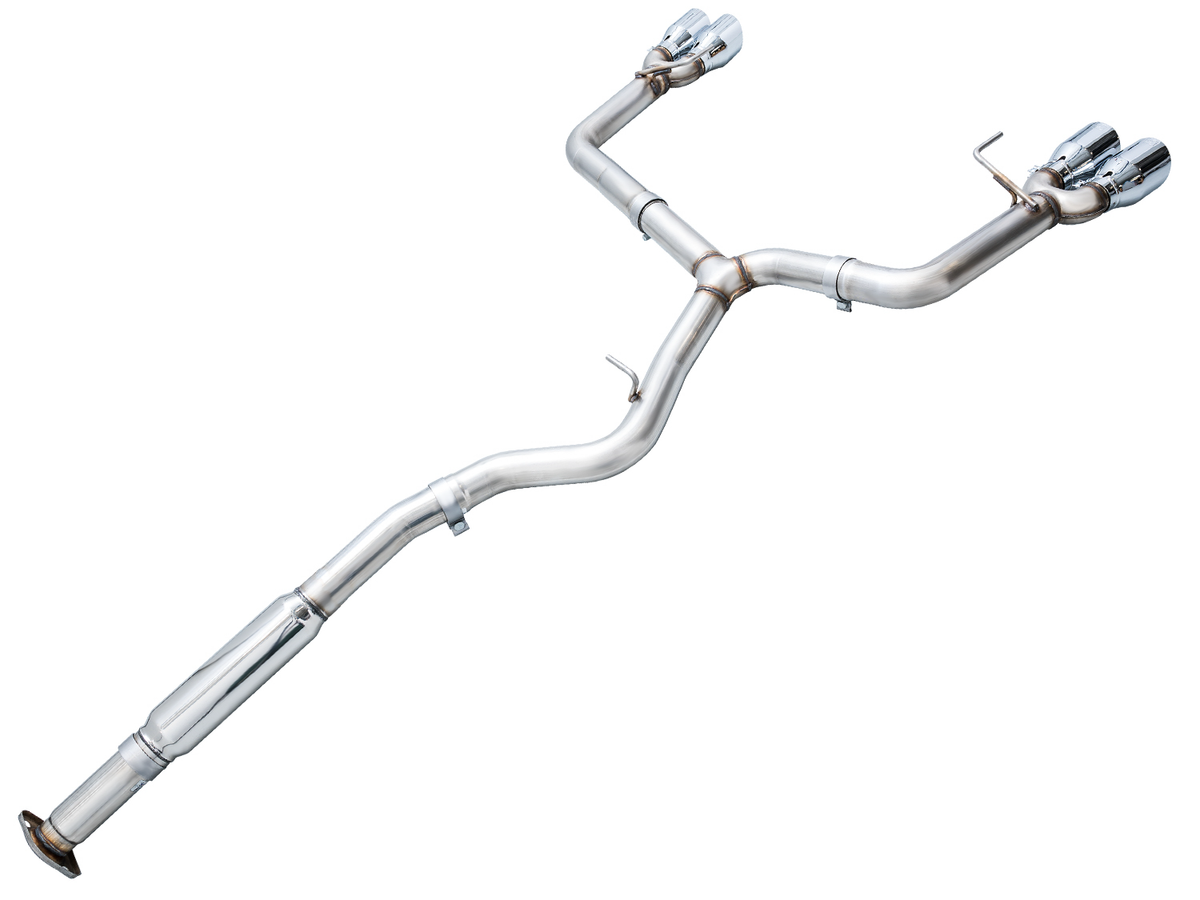 AWE Track Edition Catback Exhaust for VB Subaru WRX - 4" Chrome Silver Tips