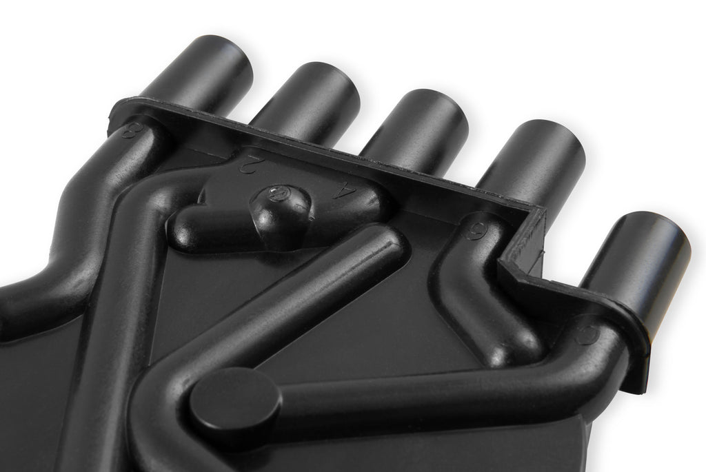 Distributor Cap - Chevy / GMC Vortec - V8 - Female - Socket Style - Crab - Black - 120141 distributor cap is a black, socket style heavy duty cap.