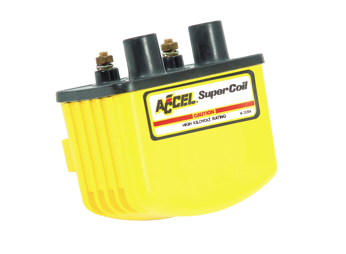 Ignition Coil - Super Coil - 3.0 Ohms Res - Yellow - Ignition Coil, Super Coil, 3.0 Ohms Resistance, Yellow, Each