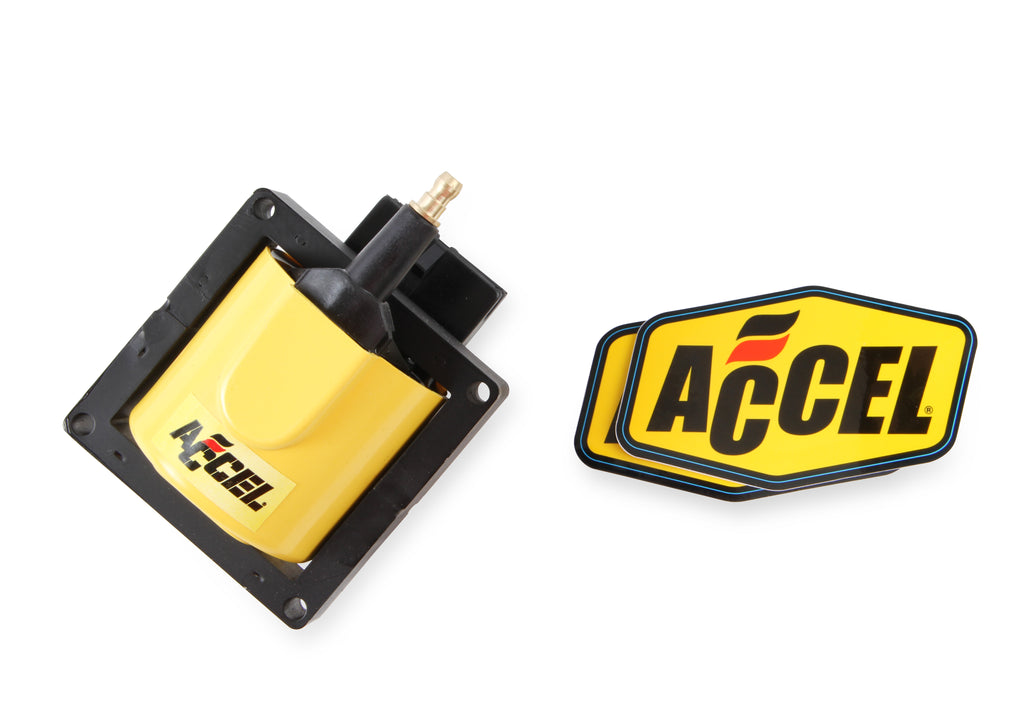 Ignition Coil - SuperCoil - 1984-1998 Ford EEC-IV - Yellow - Individual - This Ford EEC-IV 1984-98 ignition coil has a maximum voltage of 48,000 volts.