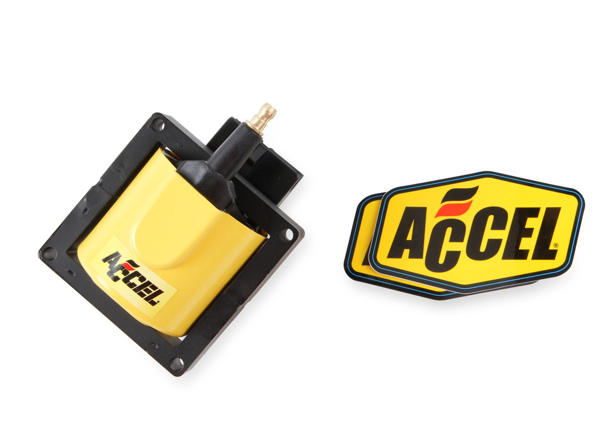 Ignition Coil - SuperCoil - 1984-1998 Ford EEC-IV - Yellow - Individual - This Ford EEC-IV 1984-98 ignition coil has a maximum voltage of 48,000 volts.