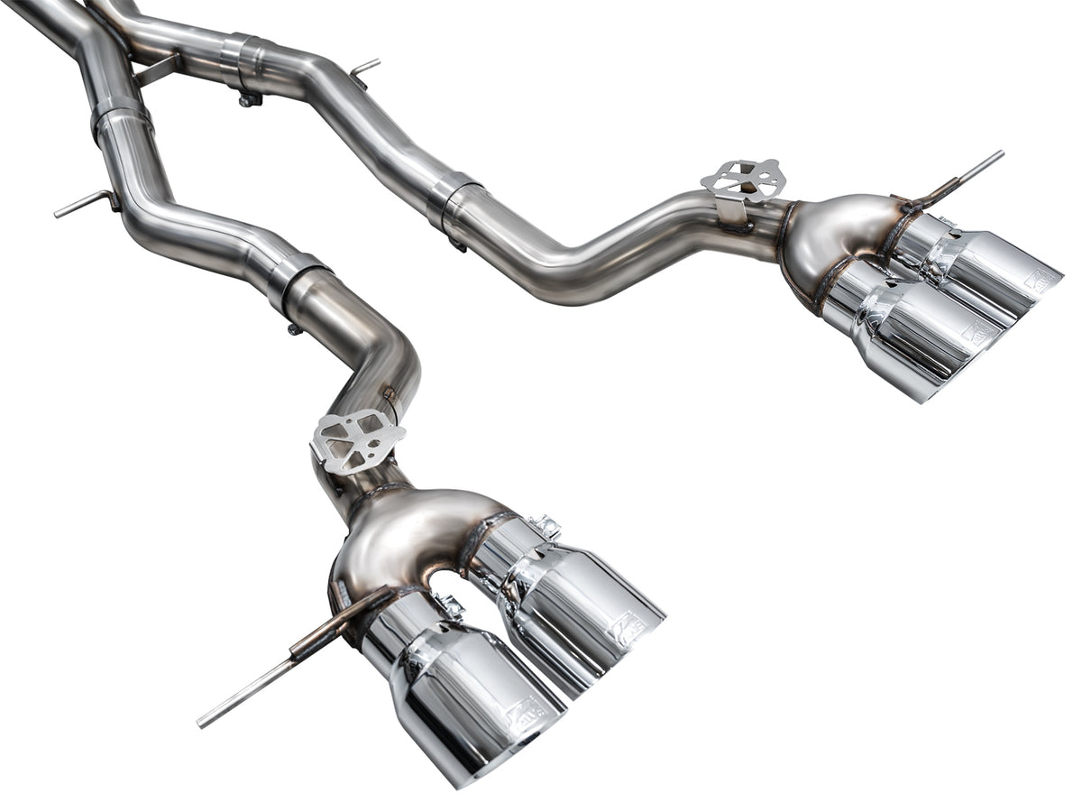AWE Track Edition Exhaust for BMW G87 M2 - 4.5" Chrome Silver Tips