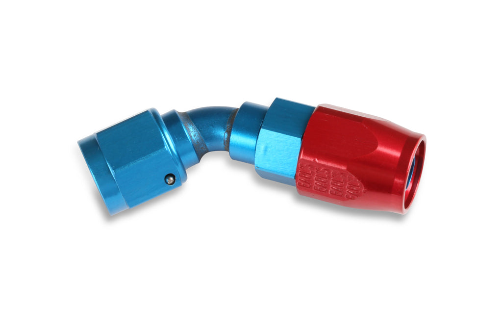 Earls 45 Degree Swivel-Seal® Hose End AN -6 - Red/Blue