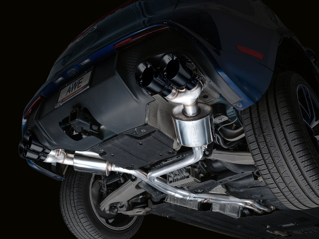 AWE Touring Edition Catback Exhaust for '22+ Porsche Macan 2.9TT - Diamond Black Tips