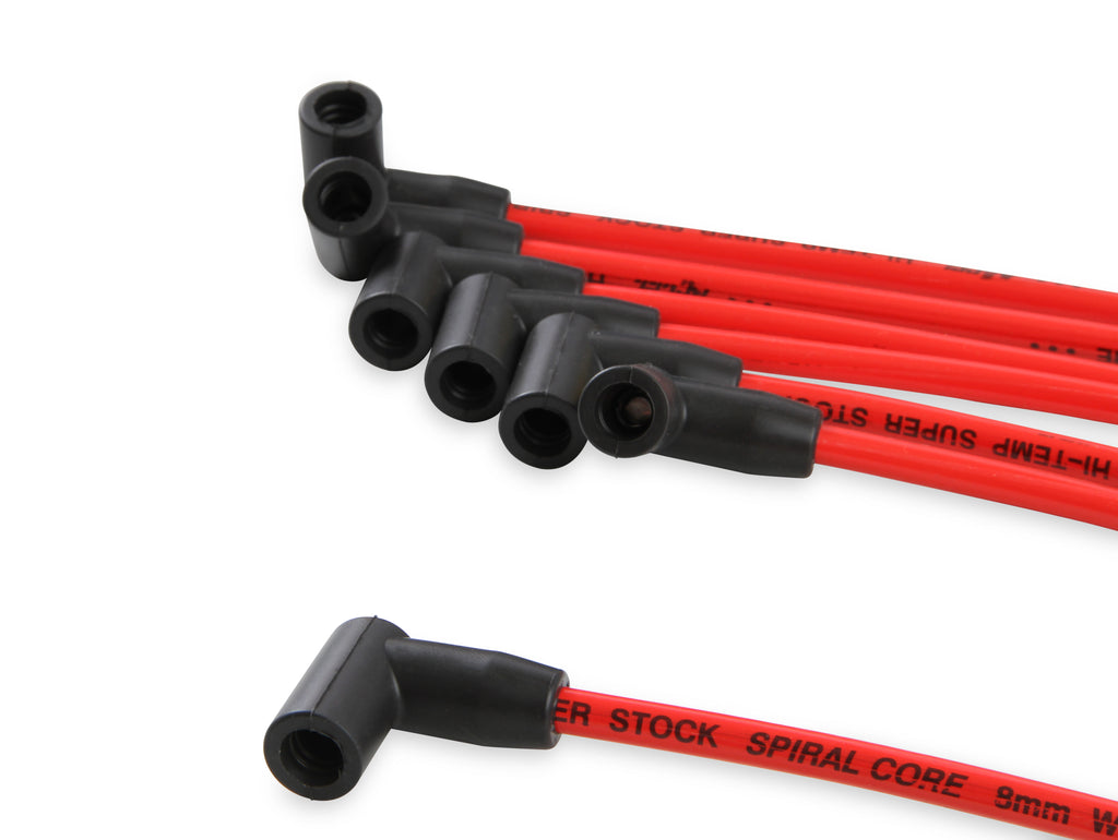 Spark Plug Wire Set - Super Stock Spiral Core 8mm - Jeep L6 - Red - These 8mm custom fit Super Stock spiral core spark plug wires fit select Jeep L6 applications.