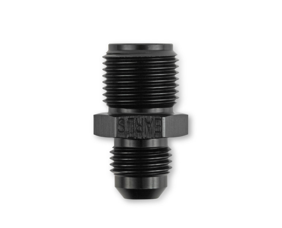5/8"-18 Inverted Flare Male w/ Long Thread to AN -6 Male Adapter Fitting - Black Anodized Aluminum
