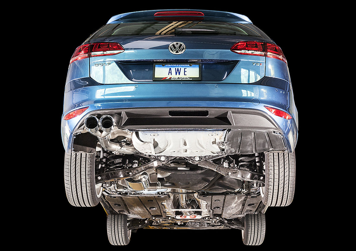 AWE Touring Edition Exhaust for VW MK7 Golf SportWagen - Chrome Silver Tips (90mm)