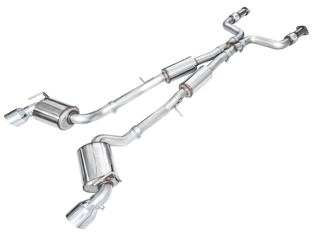 AWE Touring Edition Exhaust for Nissan Z - 5” Chrome Silver Tips