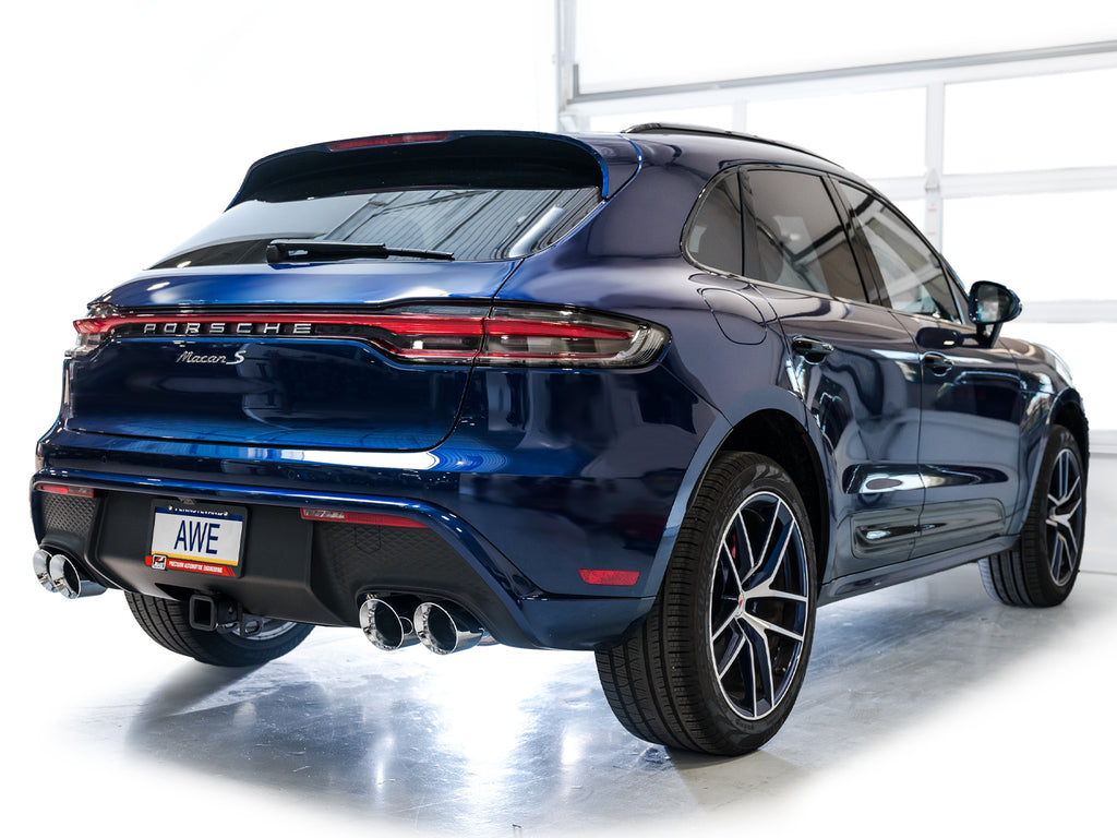 AWE Touring Edition Catback Exhaust for '22+ Porsche Macan 2.9TT - Chrome Silver Tips