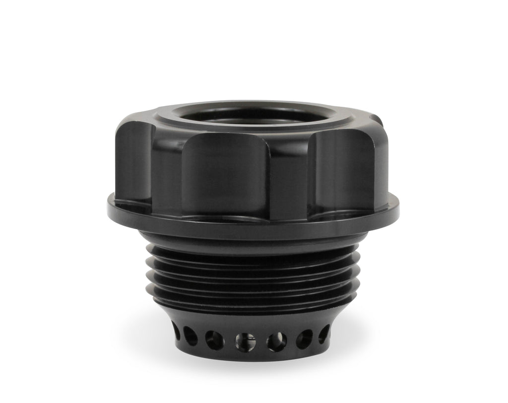 Oil Fill Cap w/ Baffle & -10 ORB Port - Fits Holley Cast Aluminum Valve Covers for the GM LS Series Engines w/ 1-5/16"-12 Threads on the Cap.