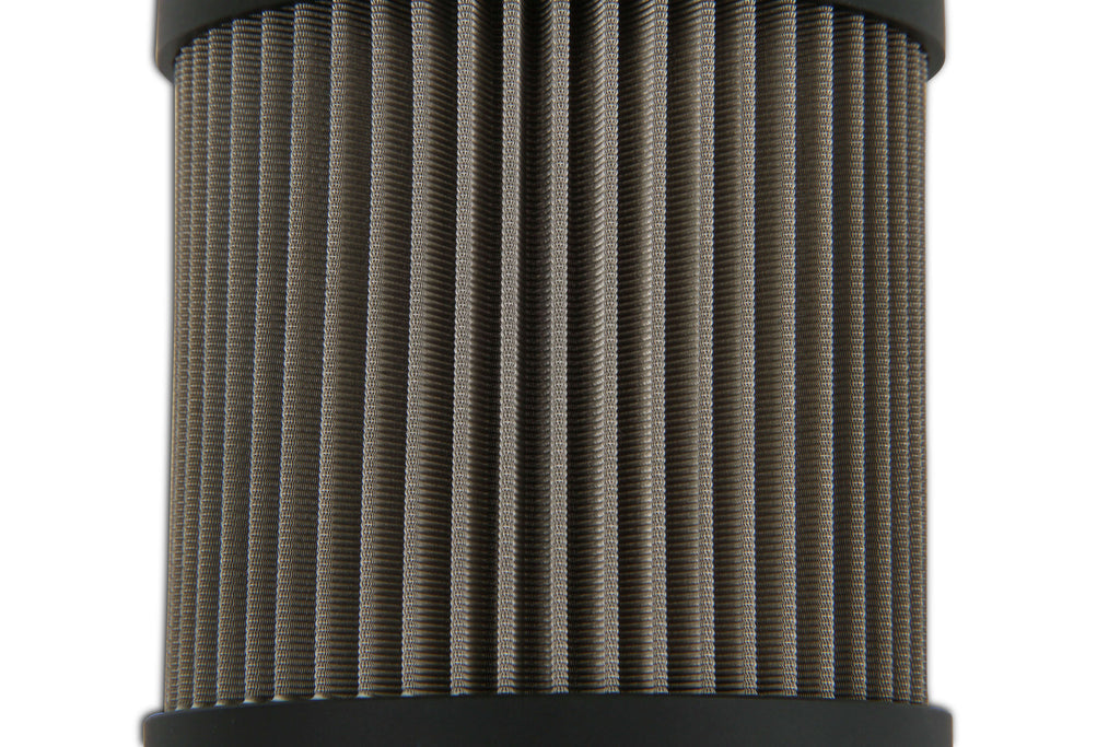 Replacement Filter for CT100ERL with -12 AN Female Port with O-ring.  Stainless Steel Mesh Filter & Black Anodized Finish on Billet Aluminum Base & Top