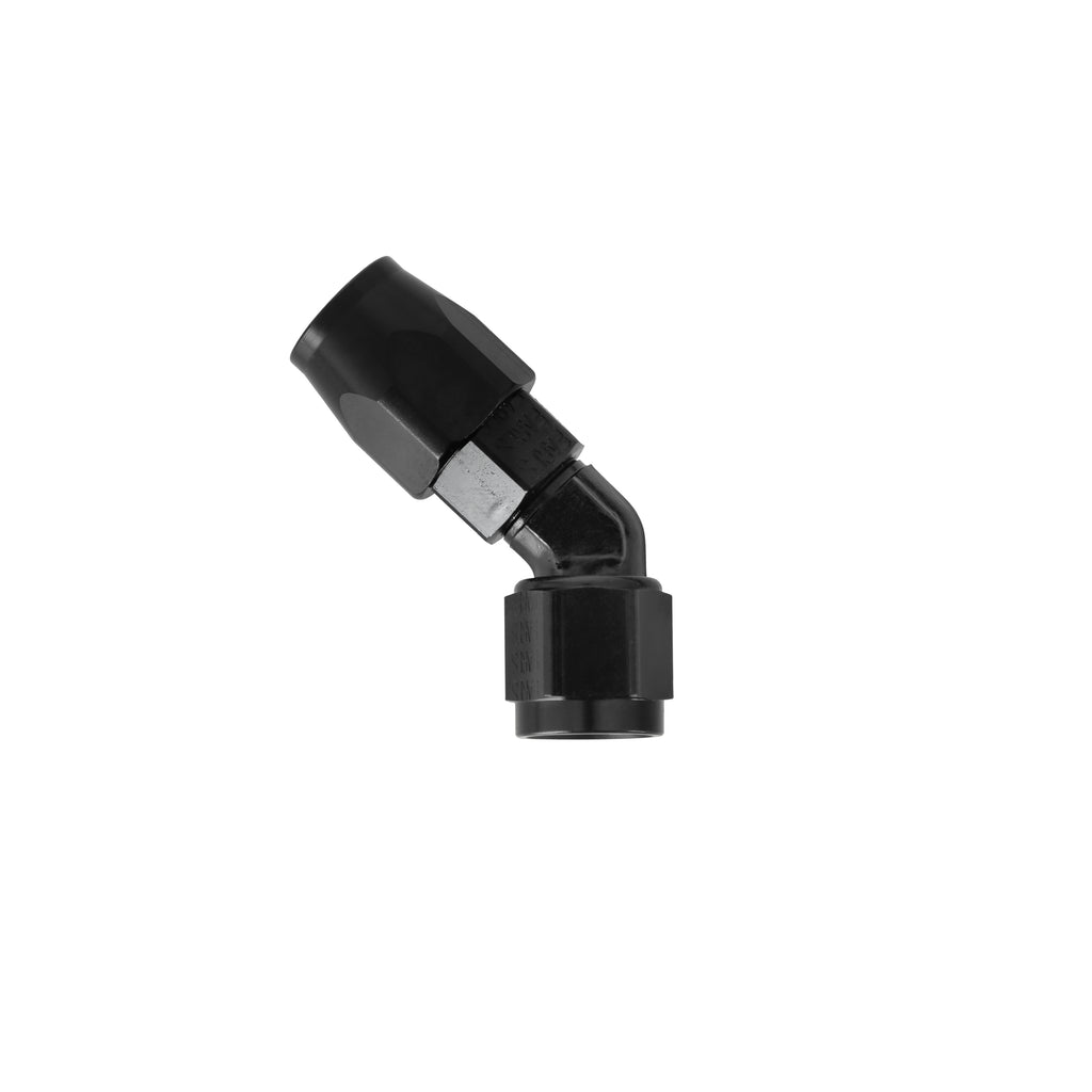 Earls 45 Degree Swivel-Seal® Hose End AN -6 - Black