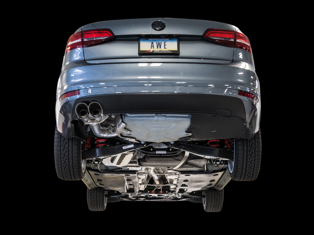 AWE Track Edition Exhaust for MK6 Jetta 1.4T - Chrome Silver Tips