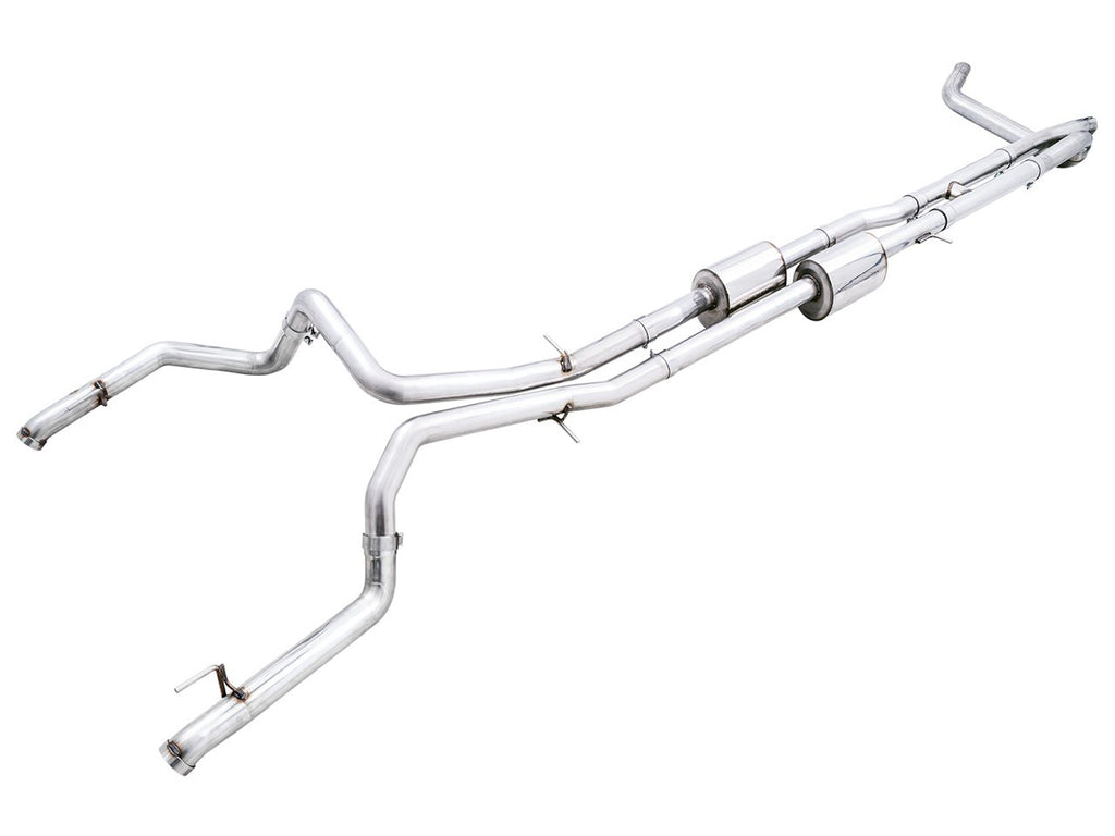 AWE 0FG Catback Exhaust for Silverado ZR2/Sierra AT4X - Dual Bashguard