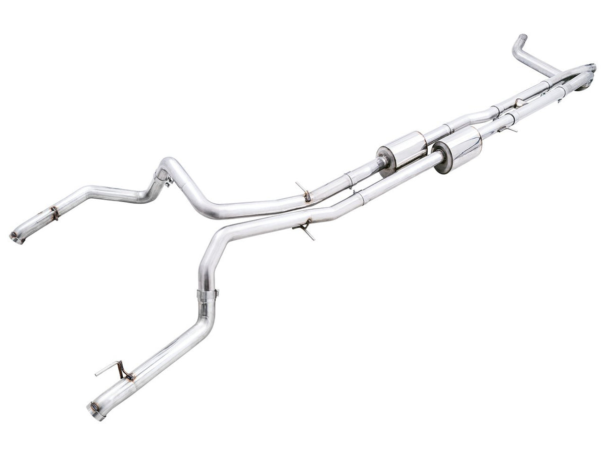 AWE 0FG Catback Exhaust for Silverado ZR2/Sierra AT4X - Dual Bashguard