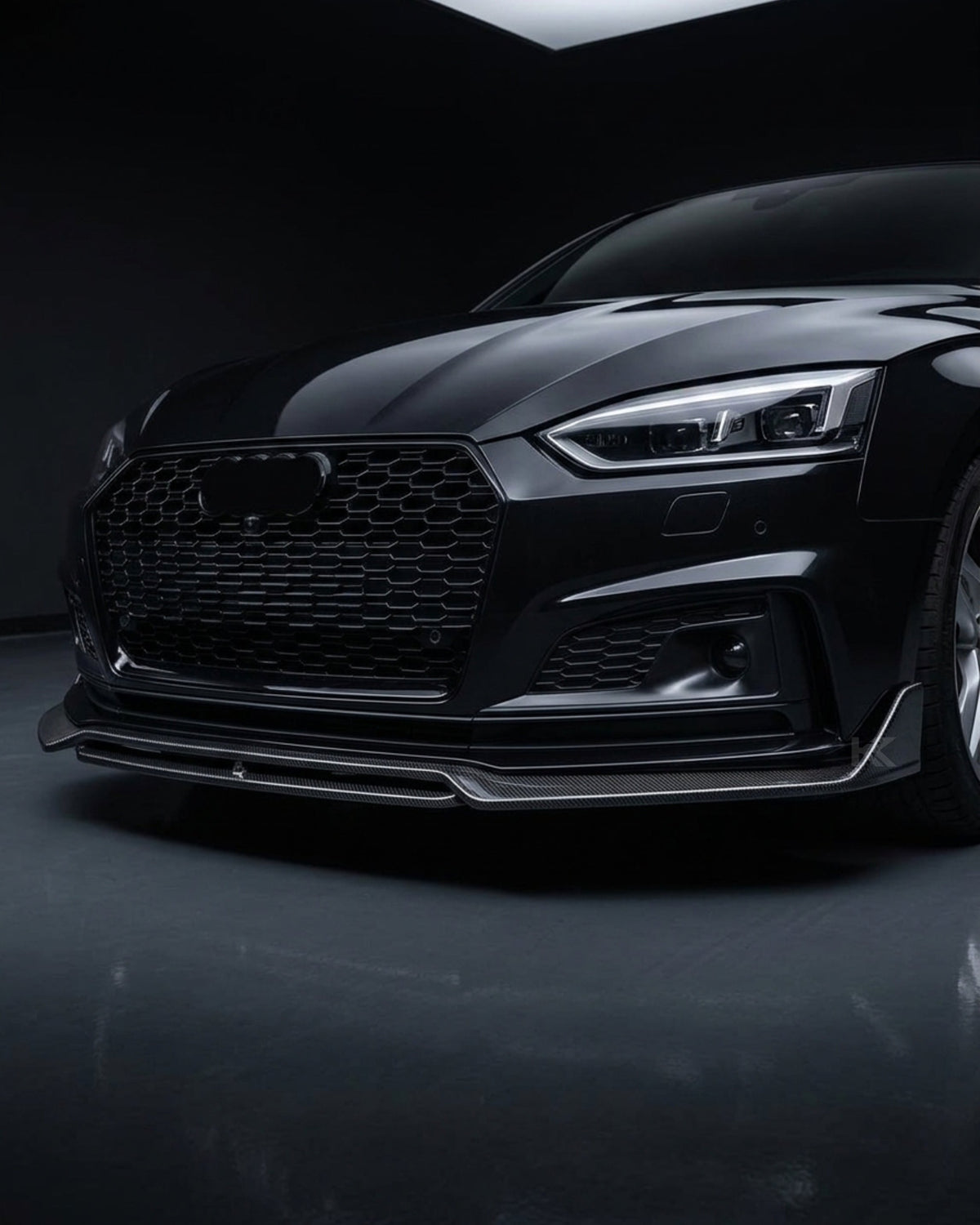 2017–2019 Audi A5 S-Line / S5 B9 Front Bumper Diffuser Lip – Carbon Fiber