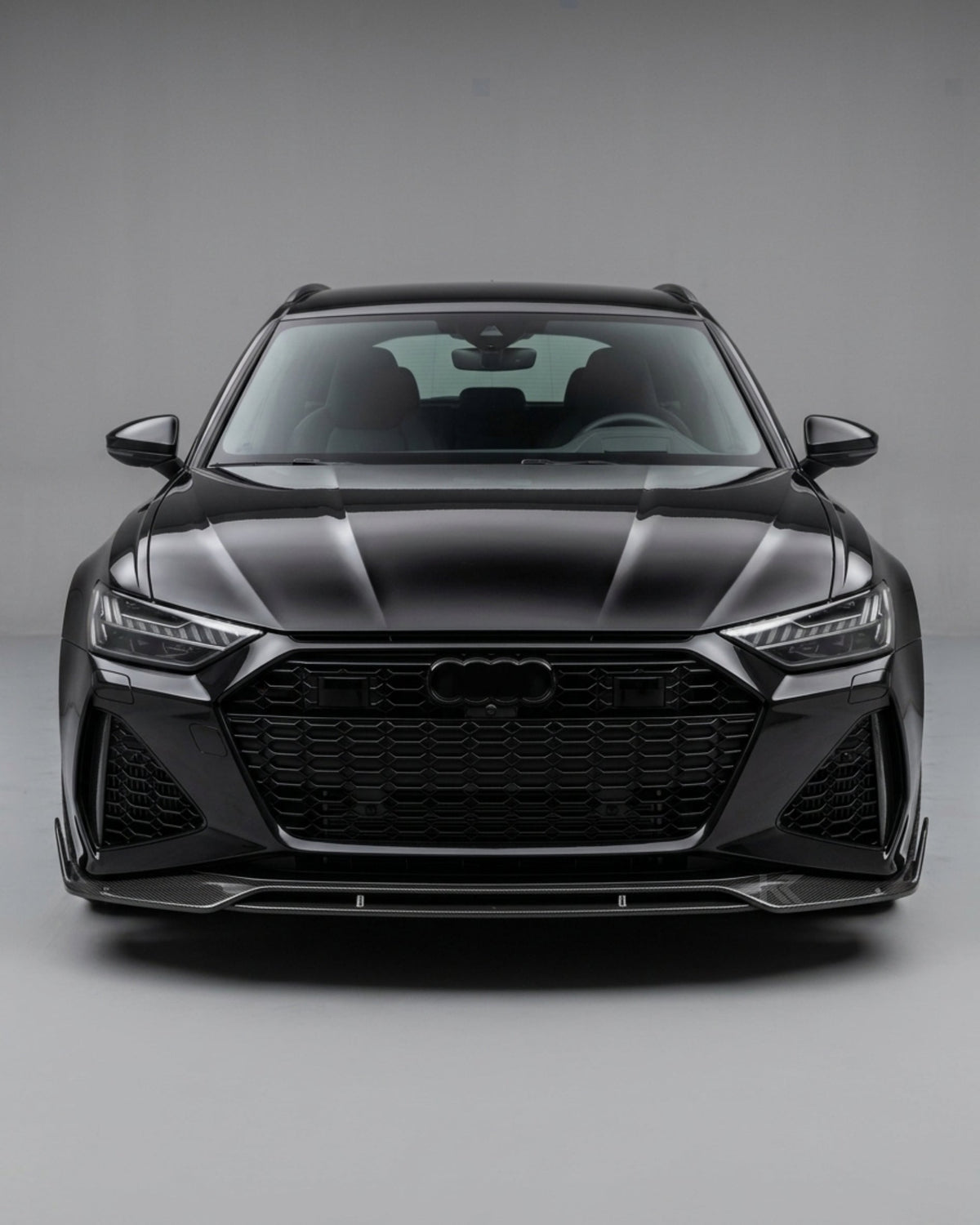 2019–2021 Audi RS6 C8 Avant Front Bumper Lip Spoiler – Pre-Preg Dry Carbon Fiber