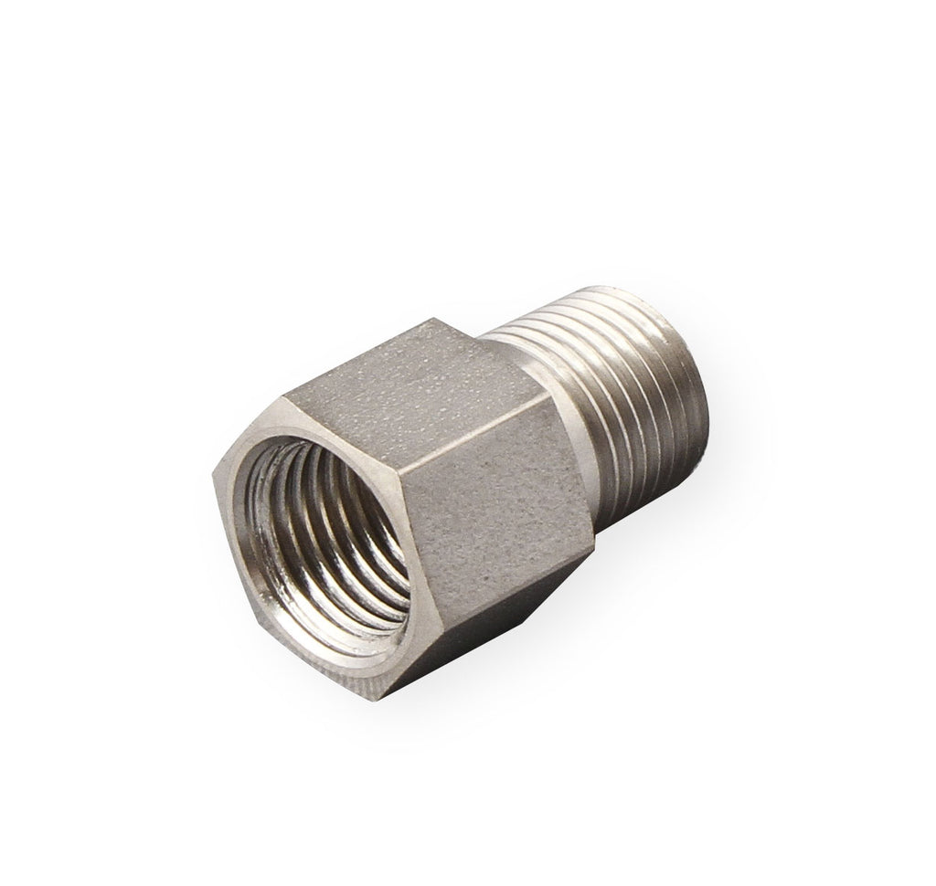 Hardline Adapter - Stainless Steel - 1/8" NPT Male to 10mm x 1.0 Concave Flare Female.