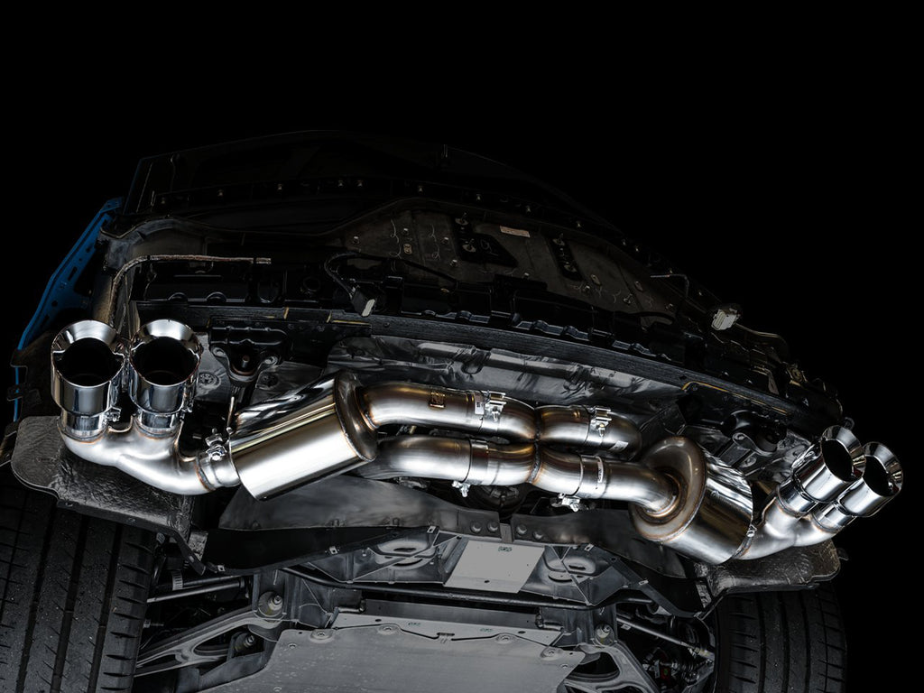 AWE Touring Edition Exhaust for C8 Corvette - 4.5" Chrome Silver Tips