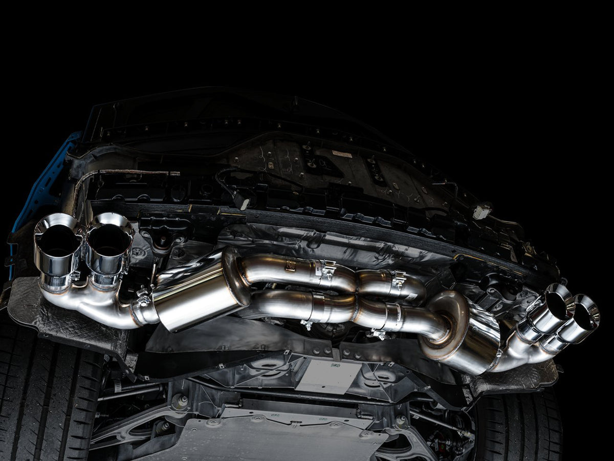 AWE Touring Edition Exhaust for C8 Corvette - 4.5" Chrome Silver Tips