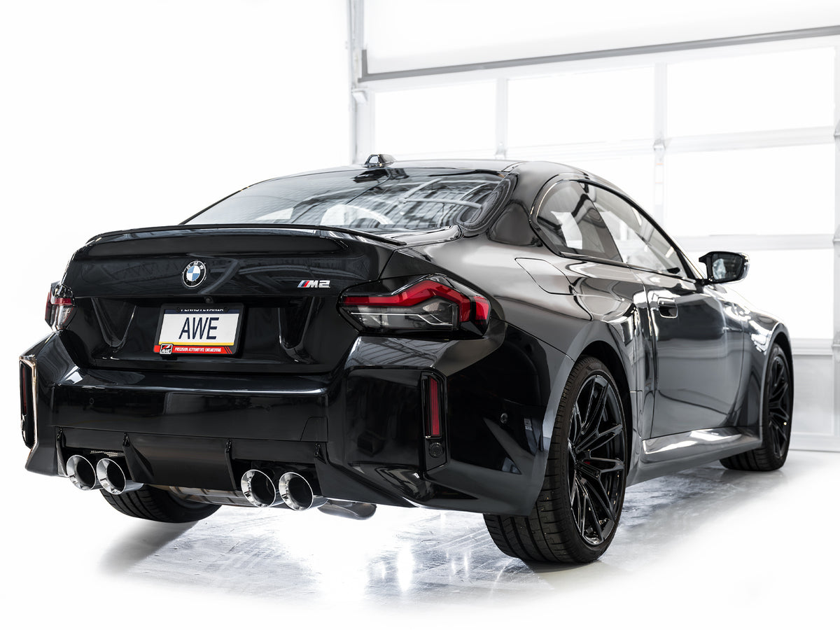 AWE Track Edition Exhaust for BMW G87 M2 - 4.5" Chrome Silver Tips
