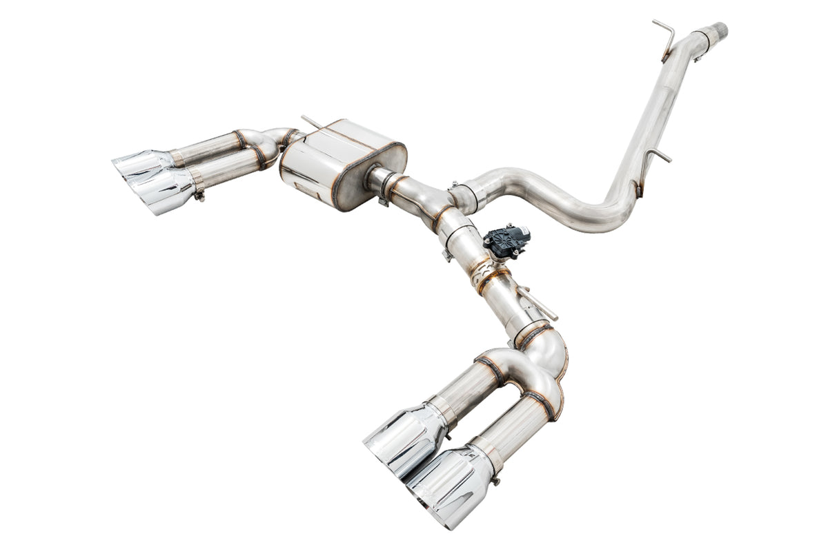 AWE SwitchPath™ Exhaust for Audi 8V S3 - 4" Chrome Silver Tips