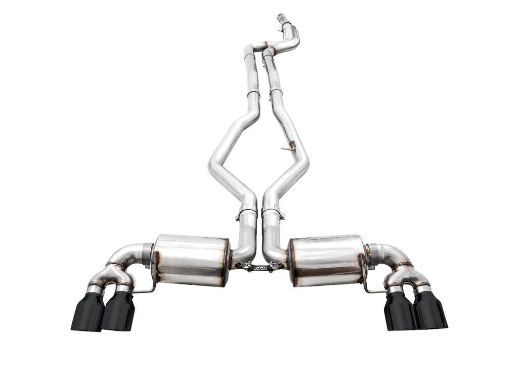 AWE Non-Resonated Touring Edition Exhaust for G2X M340i / M440i - 4" Diamond Black Tips
