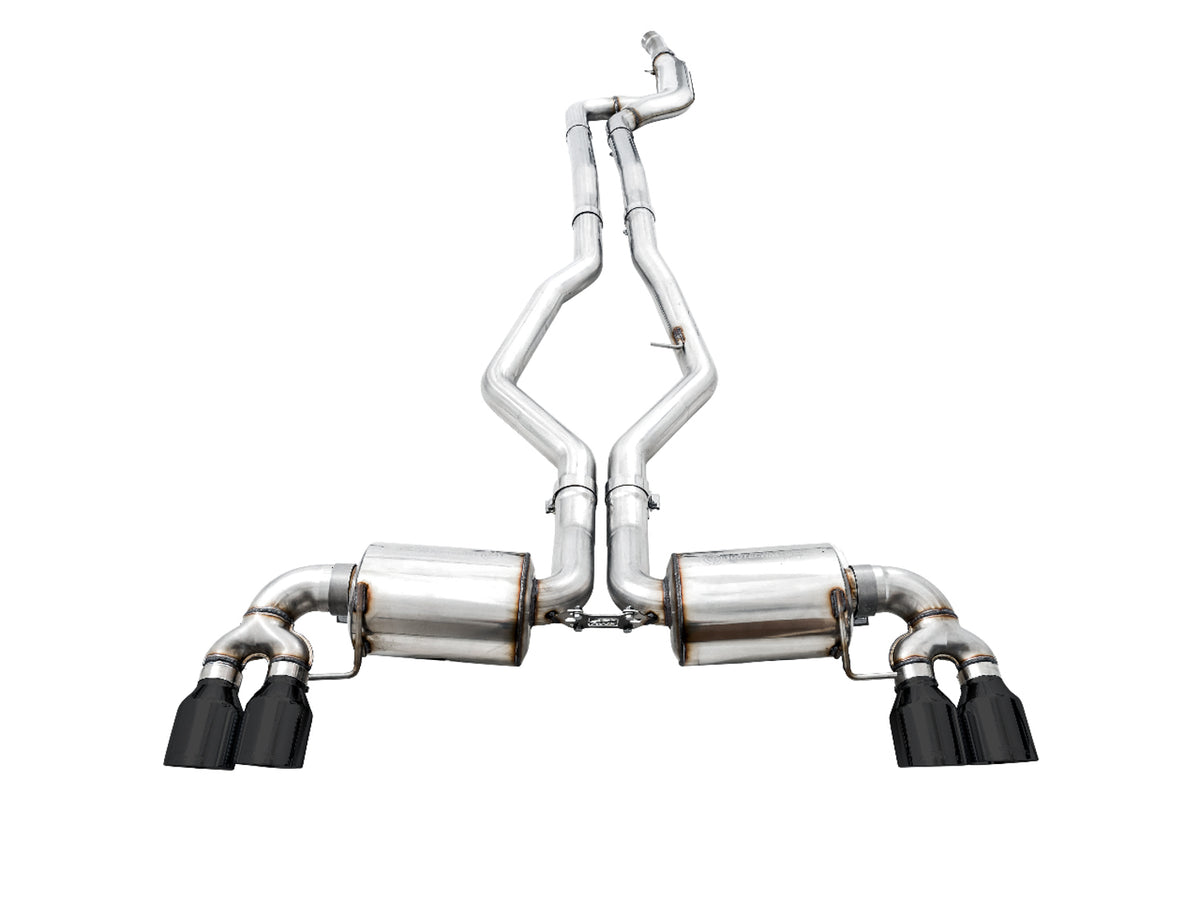 AWE Non-Resonated Touring Edition Exhaust for G2X M340i / M440i - 4" Diamond Black Tips