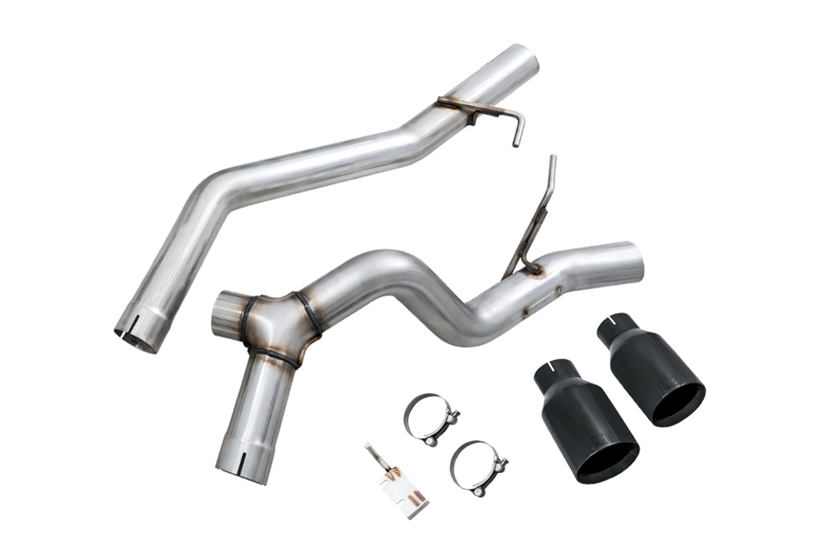 AWE Trail-to-Tread Conversion Kit (Dual Exhaust) for Jeep JT 3.6L - Diamond Black Tips