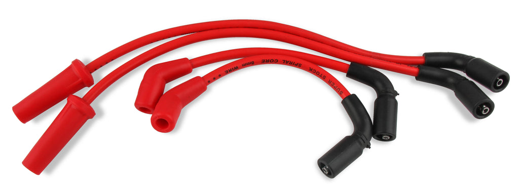 Custom Wire Set - 2018-up Harley Davidson Softail® - 8mm - Red - Motorcycle S/S Spiral Core wire set for 2018 and up HD Softail Series bikes