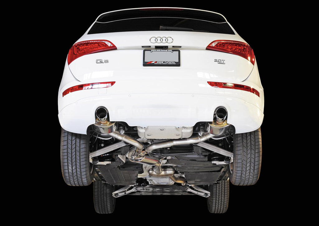 AWE Touring Edition Exhaust for 8R Q5 2.0T - 3.5" Chrome Silver  Tips