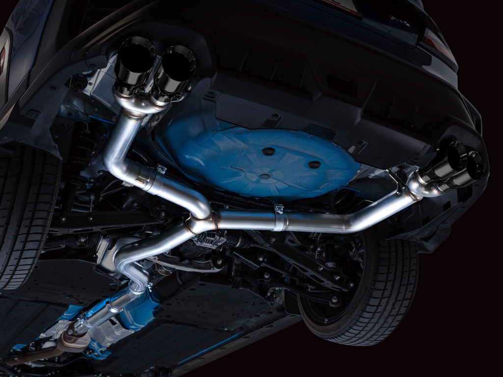 AWE Track Edition Catback Exhaust for VB Subaru WRX - 4" Diamond Black Tips