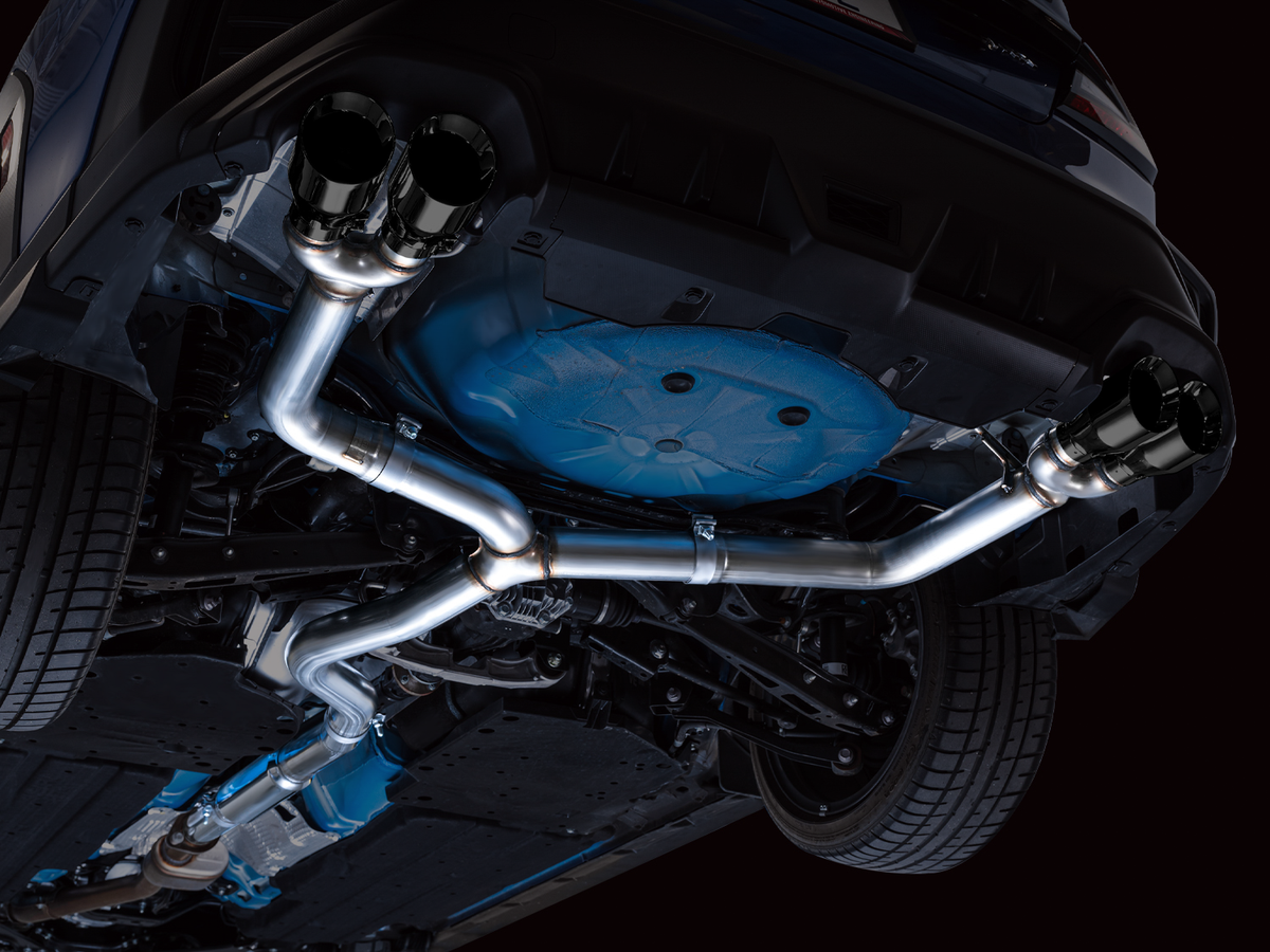 AWE Track Edition Catback Exhaust for VB Subaru WRX - 4" Diamond Black Tips